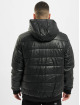 Urban Classics Winterjacke Hooded Faux Leather schwarz
