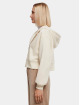 Urban Classics Zip Hoodie Ladies Short Oversize beige
