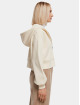 Urban Classics Zip Hoodie Ladies Short Oversize beige