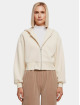 Urban Classics Zip Hoodie Ladies Short Oversize beige
