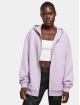 Urban Classics Zip Hoodie Ladies Oversized fialový