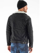 VSCT Clubwear Denim Jacket Denim Trucker Sheepcoll black