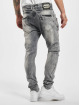 VSCT Clubwear dżinsy przylegające Thor Slim 7P With Zips szary