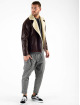 VSCT Clubwear Leather Jacket VSCT Clubwear Sheepskin Biker Jacket brown