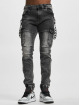 VSCT Clubwear Reisitaskuhousut Keanu Biker Suspender musta
