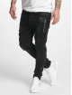 VSCT Clubwear Slim Fit Jeans Thor Slim 7 Pocket Denim with Zips èierna