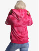 Yakuza Bluzy z kapturem Skull Allover pink