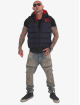 Yakuza Vest Fck Society Quilted Hooded blue