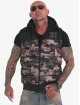 Yakuza Vest Fck Society Quilted Hooded camouflage