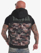 Yakuza Vest Fck Society Quilted Hooded camouflage