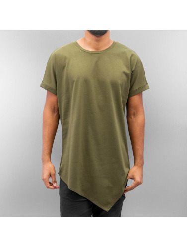 Urban Classics Haut / T-Shirt Asymetric Long en olive