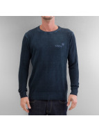 Clang Pullover Oilwashed Knitted blau